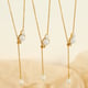 XL214 White Pearl Gold Earrings Picture2